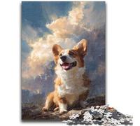Puzzles pour Adolescents 1000 Puzzles Corgi dans Le Nuage pour Un Jeu éducatif Défi Jouet Offrez des Cadeaux pour Toute la Famille 26x38cm