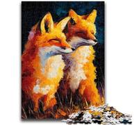 Puzzles pour Adolescents 1000 Puzzles Deux Renards Entraînez Votre Cerveau et Vos Mains Interaction Parent-Enfant pour Les 14 Ans et Plus 38x26cm