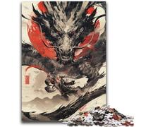 Puzzles pour Adolescents 1000 Puzzles Dragon Aquarelle Difficile à compléter mais Amusant et Humoristique Anniversaire et Cadeaux Uniques 50x75cm