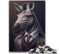 Puzzles pour Adolescents 1000 Puzzles Fantaisie zèbre Fantaisie Costume Aide Le Cerveau à exercer des Jouets addictifs pour cultiver la Patience Convient aux Couples 26x38cm