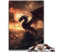 Puzzles pour Adolescents 1000 Puzzles Fantasy Flying Dragon Entraînez Votre Cerveau et Vos Mains Interaction Parent-Enfant pour Les 14 Ans et Plus 38x26cm