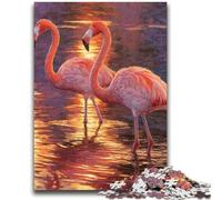 Puzzles pour Adolescents 1000 Puzzles Flamingo Aide Le Cerveau à exercer des Jouets addictifs pour cultiver la Patience Convient aux Couples 50x75cm