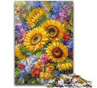 Puzzles pour Adolescents 1000 Puzzles Fleurs Tournesol pour Les 14 Ans et Plus Jeux de Famille Jeu de Noël Cadeaux pour Femmes 26x38cm