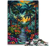 Puzzles pour Adolescents 1000 Puzzles Forêt Tropicale Humide Difficile Cadeaux pour Les Amis et la Famille Convient pour Et 14 26x38cm
