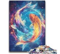 Puzzles pour Adolescents 1000 Puzzles Galaxy Koi Difficile à compléter mais Amusant et Humoristique Décoration d'intérieur Unique et Cadeaux 26x38cm
