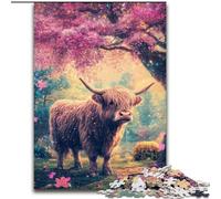 Puzzles pour Adolescents 1000 Puzzles Highland Yak Jeux éducatifs Décoration de la Maison Jeu éducatif pour Anniversaire, Noël 50x75cm