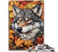 Puzzles pour Adolescents 1000 Puzzles Loups et Feuilles mortes Difficile à compléter mais Amusant et Humoristique Anniversaire et Cadeaux Uniques 50x75cm