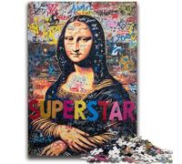 Puzzles pour Adolescents 1000 Puzzles Mona Lisa est drôle Jeux éducatifs Décoration de la Maison Cadeau d'anniversaire, Cadeaux pour Les 14 Ans et Plus 26x38cm