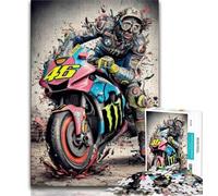 Puzzles pour Adolescents 1000 Puzzles Moto Racer, Jeu Familial Anti-Stress, défi Difficile, renforce l'amour Entre Couples 38x26cm