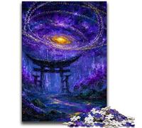 Puzzles pour Adolescents 1000 Puzzles Mystérieuse Porte Torii Jeu Stimulant et Jeu Familial Cadeaux du Père Noël Secret 50x75cm