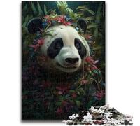 Puzzles pour Adolescents 1000 Puzzles Panda Fleurs Plantes Magiques Aide Le Cerveau Exercice Jouets addictifs pour cultiver la Patience Décoration Murale 50x75cm