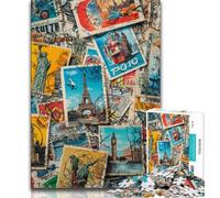 Puzzles pour Adolescents 1000 Puzzles Paris Collage, Analyse et logique, avec pièces de Formes aléatoires entièrement emboîtables pour Les Enfants de 14 Ans et Plus 38x26cm