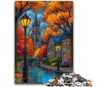 Puzzles pour Adolescents 1000 Puzzles Paysage Urbain d'automne Difficile à compléter mais Amusant et Humoristique Anniversaire et Cadeaux Uniques 26x38cm
