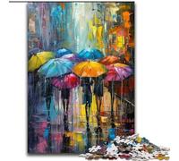 Puzzles pour Adolescents 1000 Puzzles Personnes sous la Pluie, Aide Le Cerveau à exercer Jouets addictifs pour cultiver la Patience Décoration Parfaite (Taille 50x75cm)