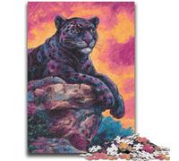 Puzzles pour Adolescents 1000 Puzzles psychédéliques Black Panther Difficile à compléter, mais Amusant et Humoristique Cadeau d'anniversaire, Cadeaux, décoration Murale 38x26cm