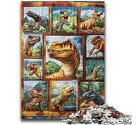 Puzzles pour Adolescents 1000 Puzzles Puzzles Dinosaure Collage Jouet Jeu intellectuel pour la décoration de la Maison pour Les 14 Ans et Plus 50x75cm