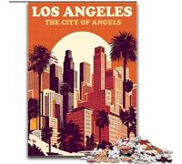 Puzzles pour Adolescents 1000 Puzzles Skyline de Los Angeles, adaptés aux Personnes de 14 Ans et Plus Jeux éducatifs Cadeaux du Père Noël Secret 50x75cm