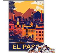 Puzzles pour Adolescents 1000 Puzzles Skyline d'El Paso, Jeu Stimulant et Jeu Familial, Cadeau d'anniversaire, Cadeaux, Art Mural 38x26cm
