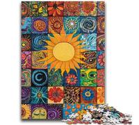 Puzzles pour Adolescents 1000 Puzzles Soleil Souriant Collage Jouet Jeu intellectuel pour la décoration de la Maison pour Les 14 Ans et Plus 26x38cm