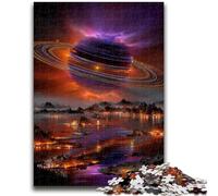 Puzzles pour Adolescents 1000 Puzzles Système planétaire futuriste pour Les 14 Ans et Plus Jeux familiaux Jeu de Noël Cadeaux pour Femmes 26x38cm