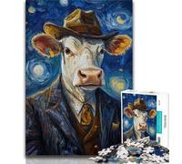 Puzzles pour Adolescents : 1000 Puzzles Vache du Ciel Nocturne, Difficiles à réaliser, mais Amusants et Humoristiques, Cadeaux d'anniversaire et Cadeaux Uniques (38x26cm)