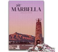 Puzzles pour Adolescents 1000 Puzzles Visitez Marbella Aidez Le Cerveau à exercer des Jouets addictifs pour cultiver la Patience Convient aux Couples (Taille 38x52cm)