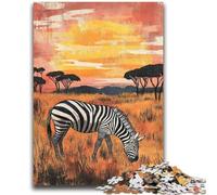 Puzzles pour Adolescents 1000 Puzzles Zèbre Africain pour Les 14 Ans et Plus Jeux de Famille Jeu de Noël Cadeaux pour Femmes 26x38cm