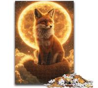 Puzzles pour Adolescents 1000 Renards sur la Lune Jeu éducatif Familial Décoration Murale Cadeaux d'anniversaire et de Noël Uniques 26x38cm