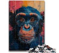 Puzzles pour Adolescents 1000 Singes Jeu éducatif Familial Décoration Murale Cadeaux d'anniversaire et de Noël Uniques 50x75cm