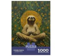 Puzzles pour Adolescents 1000 Sloth in Meditation Puzzles pour Adultes Jeu Manuel Anti-Stress Stimule Le Cerveau 38x26cm/1000pcs