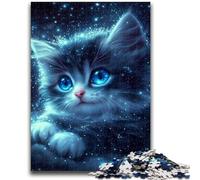 Puzzles pour Adolescents 1000 Star Cat 1000 pièces pour Adultes, Jouets de Divertissement Familial avec Affiche et fiche de Questions-réponses Assorties (75x50cm)