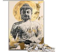 Puzzles pour Adolescents 1000 Statues de Bouddha dorées, adaptés aux 14 Ans et Plus, Jeux éducatifs à Domicile, Jouets à Faire soi-même, œuvres d'art, Cadeau (Taille 26x38cm)