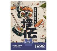 Puzzles pour Adolescents 1000 Sushi and Go Japanese Vintage Puzzles pour Adultes Jeu Manuel Anti-Stress Stimule Le Cerveau 38x26cm/1000pcs