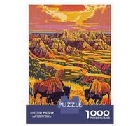 Puzzles pour Adolescents 1000 Theodore Roosevelt National Park Puzzle Adulte Jeu Familial Amusant Et Humoristique pour Anniversaire, Noël 52x38cm/1000pcs