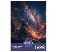 Puzzles pour Adolescents 1000 Tiger Galaxy Space Poster Puzzles pour Adultes Jouets Anti-Stress Cadeaux pour Femmes Idéal comme Cadeau pour Toute La Famille 52x38cm/1000pcs