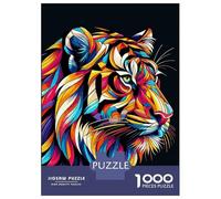 Puzzles pour Adolescents 1000 Tiger WPAP Pop Art Puzzles pour Adultes Jeu Manuel D'assemblage De Motifs Offre Spéciale pour Toute La Famille 70x50cm/1000pcs