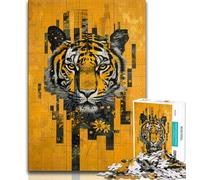 Puzzles pour Adolescents 1000 Tigres fantastiques, Jeux éducatifs, décoration de la Maison, Jeu éducatif pour Anniversaire, Noël 38x26cm