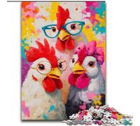 Puzzles pour Adolescents 1000 Trois coqs, Jeu intellectuel sur Le thème de l'éléphant, Cadeau d'anniversaire, décoration Murale pour Les 14 Ans et Plus (Taille 26x38cm)