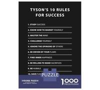 Puzzles pour Adolescents 1000 Tyson 10 Rules for Success Puzzles pour Adultes Jeu Manuel D'assemblage De Motifs Offre Spéciale pour Toute La Famille 52x38cm/1000pcs