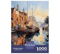 Puzzles pour Adolescents 1000 Venice Canal Reflections Puzzles pour Adultes Jouets Anti-Stress Cadeaux pour Femmes Idéal comme Cadeau pour Toute La Famille 38x26cm/1000pcs