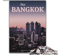 Puzzles pour Adolescents 1000 Visites de Bangkok, Jouets éducatifs, Jeux Anti-Stress, Interaction Parent-Enfant 26x38cm