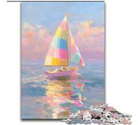 Puzzles pour Adolescents 1000 voiliers Arc-en-Ciel, pour Les 14 Ans et Plus, adaptés aux Couples, activités Amusantes à la Maison, Cadeaux d'anniversaire, Cadeaux de Voyage (Taille 50x75cm)