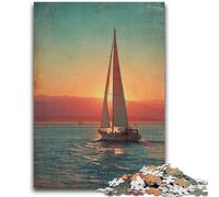 Puzzles pour Adolescents 1000 voiliers naviguant sur l'océan Jeu éducatif Défi Jouet Décoration Murale Cadeaux d'anniversaire et de Noël Uniques 26x38cm