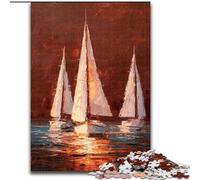 Puzzles pour Adolescents 1000 voiliers, Peinture à l'huile, Jeu Familial Anti-Stress, défi Difficile, renforce l'amour Entre Couples (Taille 50x75cm)
