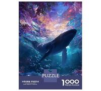 Puzzles pour Adolescents 1000 Whale in A Colorful Ocean Puzzles pour Adultes Jeu Manuel Anti-Stress Stimule Le Cerveau 38x26cm/1000pcs