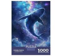 Puzzles pour Adolescents 1000 Whale in Space with Polar Bear Puzzle Jeux Amusants Décoration Parfaite Offre Cadeau pour Toute La Famille 70x50cm/1000pcs