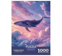 Puzzles pour Adolescents 1000 Whale in The Sky-4 Puzzles pour Adultes Jeu Manuel D'assemblage De Motifs Offre Spéciale pour Toute La Famille 70x50cm/1000pcs