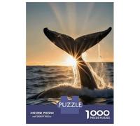 Puzzles pour Adolescents 1000 Whale Tail Puzzle Adulte Casse-tête Jeu De Vitesse Manuelle pour Anniversaire, Noël 38x26cm/1000pcs