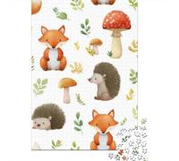 Puzzles pour Adolescents 1000 Woodland Animal Fabric Panel Casse-têtes pour Adultes - Idée Cadeau Parfaite pour Toute La Famille 70x50cm/1000pcs