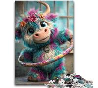 Puzzles pour Adolescents 1000 Yak Art Jeu éducatif Défi Jouet Décoration Murale Cadeaux d'anniversaire et de Noël Uniques 50x75cm